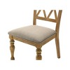 Best Master Furniture,Dining Chairs with Linen Blend Cushions, Set of 2, Antique Natural Oak - 3 of 4