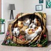 Lomsoe Christmas Tree Hole Guinea Pigs Print Flannel Blanket - All Seasons Soft and Warm Throw Blanket for Bed, Napping, Camping, Travel, Office - 2 of 4