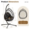 Gulches Dark Gray Outdoor Egg-Shaped Hanging Chair with Stand - 350lbs Capacity, Ergonomic Design, Soft Breathable Cushion - 2 of 4