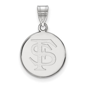 Black Bow Jewelry 10k White Gold Florida State Seminoles NCAA Medium Pendant - 1 of 3