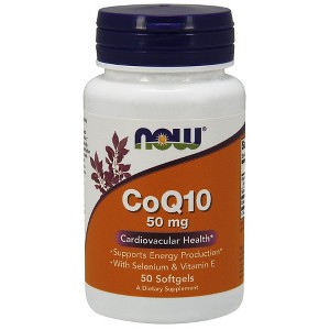 CoQ10 50mg With Vitamin E And Selenium by Now Foods  -  50 Softgel - 1 of 2