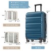 YONWAY 24-Inch Hardshell ABS Sets, Checked Spinner Luggage Set Lightweight Travel Luggage with 2 Packing Cubes - 2 of 4