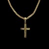 Aria Jeweler Inc Chain with Indented Cross Pendant - 3 of 4