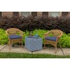 Casual Cushion Solid Sunbrella Fabric 1-Piece Indoor/Outdoor Wicker Seat Pad Cushion, 19.5"W x 19.5"L - 2 of 4