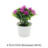 Unique Bargains Artificial Plants Leaf with Curled Rose Plastic 4.72"x4.72"x6.30" 1 Pcs - 3 of 4