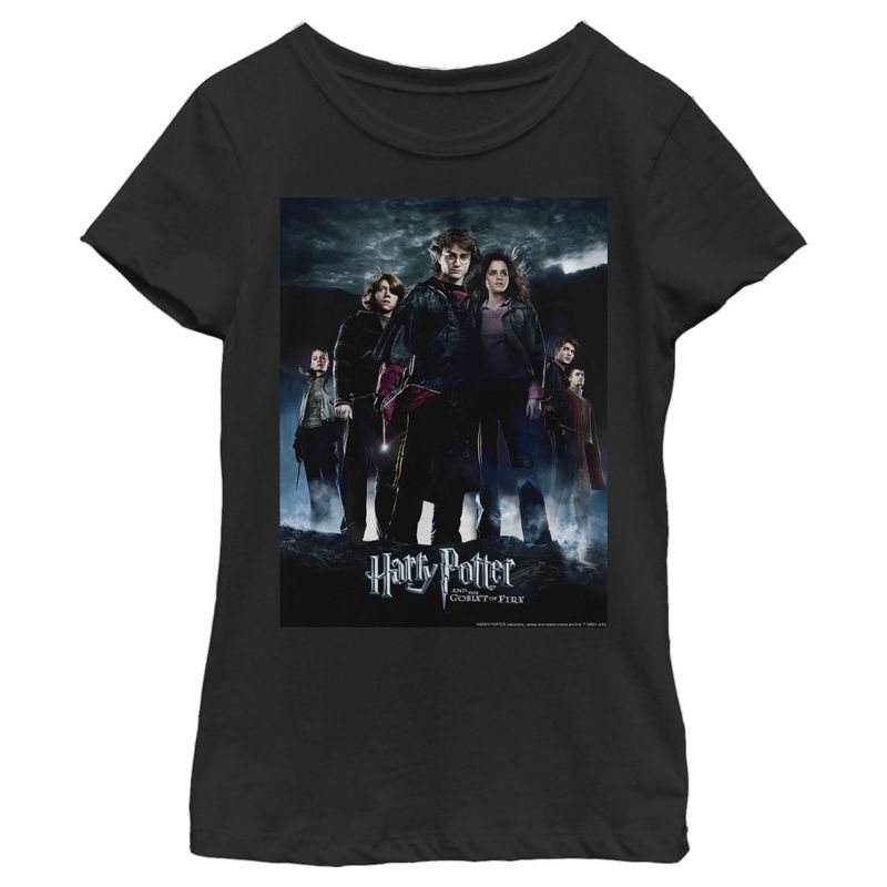 Girl's Harry Potter Goblet of Fire Poster T-Shirt, 1 of 4