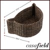 Casafield Cat Shaped Storage Basket, Large Water Hyacinth Pet Toy Bin Organizer - 3 of 4