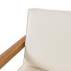 Christopher Knight Home Rossville Acacia Wood Outdoor Patio Club Chair with Cushions Teak/Beige - 4 of 4