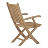 Modway EEI-2703-NAT Marina Grade A Teak Outdoor Folding Patio Armchair – Natural – Premium Teak Wood Chair for Deck, Garden, or Balcony - 3 of 4