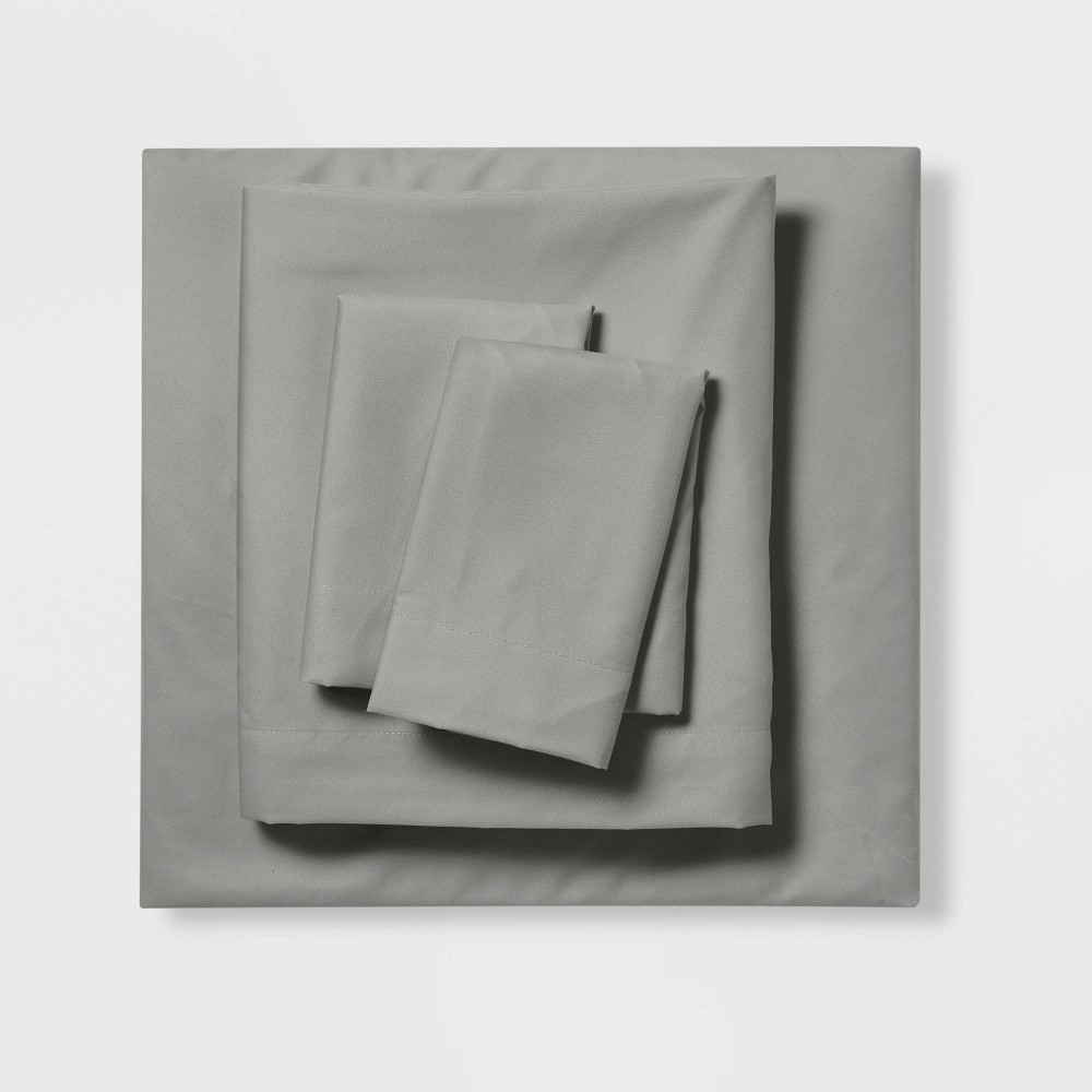 Queen Microfiber Sheet Set Gray - Room Essentials™