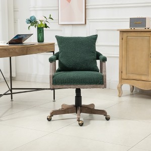 Computer Chair Office Chair Adjustable Swivel Chair Fabric Seat Home Study Chair - 1 of 4