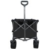FURNIinspire Outdoor Serving Carts Heavy Duty Foldable Utility Wagon Terrain Quiet Wheels for Camping Gardening Picnic, Black, 38.58"*24.02"*39.17" - 4 of 4