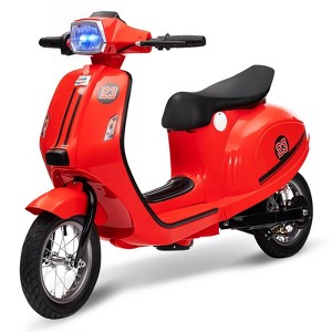 24V Electric Motorcycle for Kids - Electric Scooter with Seat for Kids 8-14 - Ride On Scooter with LED Light for Girls - 1 of 4