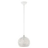 Livex Lighting Charlton 1 - Light Pendant in  White/Brushed Nickel - 4 of 4