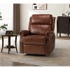 Kaietan Genuine Leather Power Rocking Recliner with Rolled Arms for Living Room and Office| ARTFUL LIVING DESIGN - 2 of 4