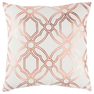 Rizzy Home Geometric Throw Pillow Copper, Brown