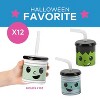 Fun Express 7 oz. Halloween Monster Reusable BPA-Free Plastic Cups with Lids & Straws - 12 Pc. - 3 of 3
