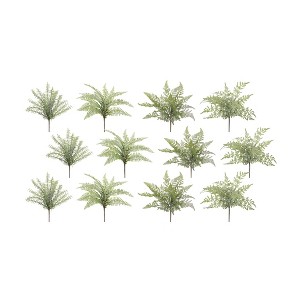 Fern Foliage Bush 16" Plastic Greenery – Set of 12 by Melrose - 1 of 3