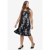 ellos Women's Plus Size Knit Fit And Flare Knit Dress - 4 of 4