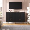 Garvee Fluted 6 Drawer Dresser for Bedroom, 54" Wide Modern Chest of Drawers with Deep Drawers, Large Double Dresser, Wooden Dresser Organizer - 2 of 4
