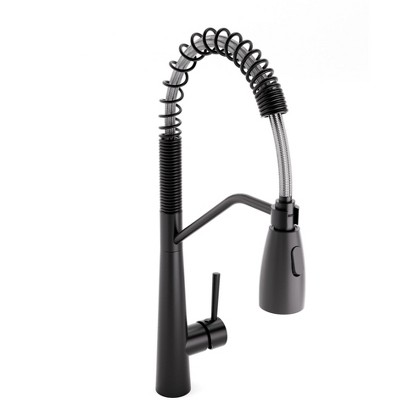 YAWWALK Single Handle Kitchen Faucet with Pull-Down Sprayer - High Arc Design