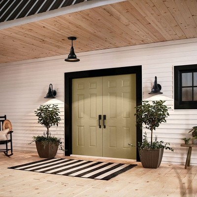 Hampshire Black Glass 1-Light Outdoor Pendant