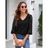 Clearlove Clearlove Maternity Shirts Women's Casual Floral Printed Puff Short Sleeve Striped Ruched Side Pullover Fitted Tops Textured - 3 of 4