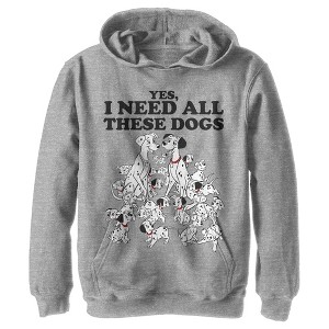 Boy's One Hundred and One Dalmatians Yes, I Need All These Dogs Pull Over Hoodie - 1 of 4