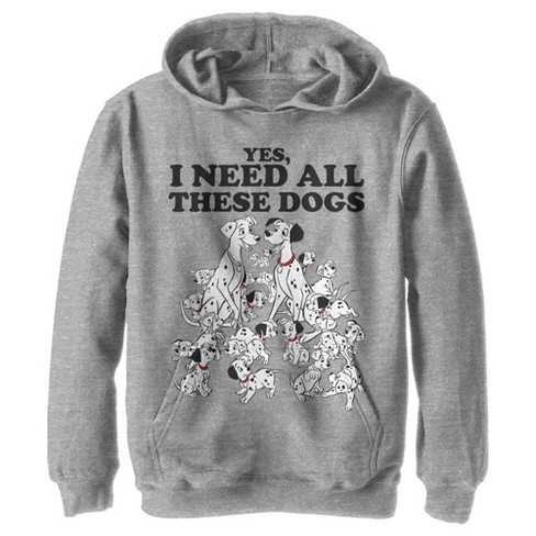 Boy's One Hundred and One Dalmatians Yes, I Need All These Dogs Pull Over Hoodie - image 1 of 4