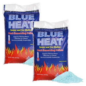 Blue Heat Ice Melt Pellets Deicer and Snow Removal for Driveway, 50 lb, 2 Pack - 1 of 4
