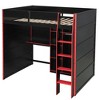 YOOCOZZ Full Size Wood Loft Bed with Desk, Open Wardrobe, Storage Compartments and RGB Lights - 3 of 4
