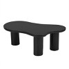 Cloud Coffee Table,Cream Style Irregular Coffee Table With 3 Sturdy Legs,Center Table With Round Edge,Coffee Table For Living Room-Cuddlewood - 2 of 4