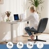 Cross-Legged Office Chair,Seat Height Ranging,No Wheels Armless  360 Degree Swivel Home Office Chair-Cuddlewood - 4 of 4