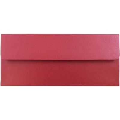 JAM Paper #10 Metallic Business Envelopes 4.125 x 9.5 Stardream Jupiter Red V018285
