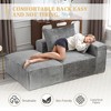 Sapphtopaz Memory Foam Couches for Living Room 2-Seater Upholstered Deep Sofa Bed with Anti-Wrinkle Chenille Fabric Sleeper Sofa for Bedroom - 2 of 4