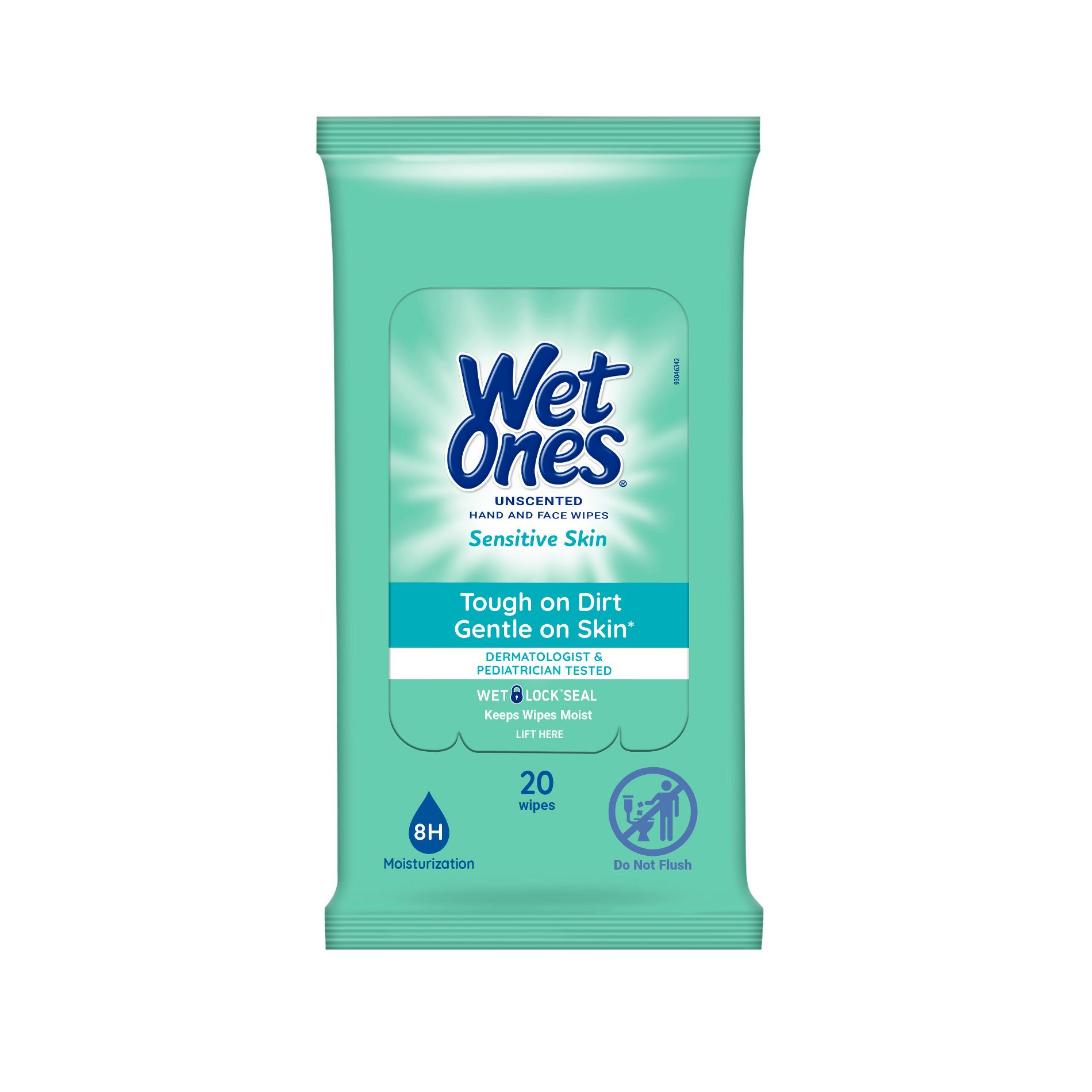 Wet Ones Sensitive Skin Hand Wipes Travel Pack - Fragrance Free - 20ct