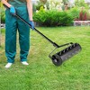 Costway 21“ Manual Lawn Aerator Grass Aeration Tool Filled with Sand or Stone with Handle Green/Black - image 2 of 4