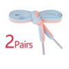 Elerevyo Flat Shoe Laces Color Blocks Athletic Sneakers Shoelaces 2 Pairs - 3 of 4