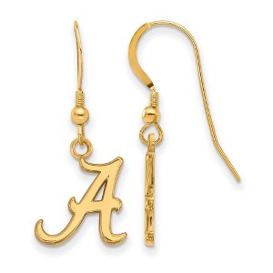 Black Bow Jewelry 14k Yellow Gold Plated Sterling Silver Alabama Crimson Tide NCAA Dangle Earrings - 1 of 3