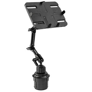 Mount-It! Premium Cup Holder Tablet Mount for Cars, Tablet ELD Mount, Heavy Duty Aluminum Tablet Mount for iPad 7, Galaxy Tab, & Fire Tablets - 1 of 4