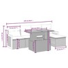 vidaXL Garden Sofa Set Grey, Dark Grey - 3 of 4