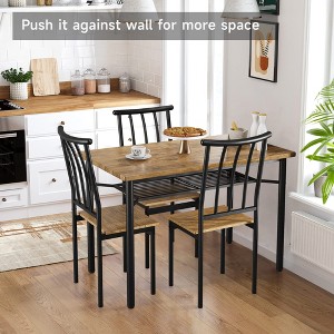 Garvee Dining Table Set for 4, Kitchen Table and Chairs Set for 4 with Metal Frame & MDF Board - 1 of 4