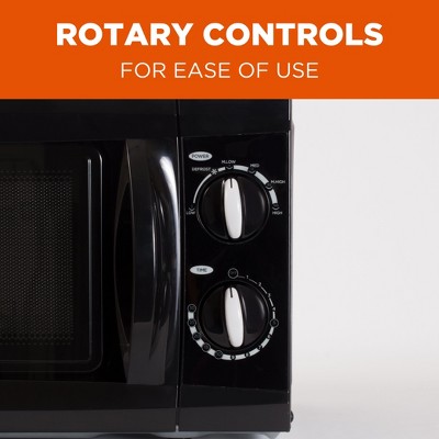Compact Black Stainless Steel Small Countertop Microwave Oven