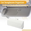 Unique Bargains Universal Car Sunglasses Case Magnetic Storage Box PU 6.69"x1.96" 1 Pcs - 3 of 4