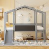 Whisen Playhouse Design Twin Size Loft Bed with Ladder and Slide - 2 of 4