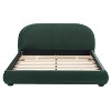 Queen/King Size Platform Bed, Boucle Fabric Upholstered Bed Frame with Curved Headboard - ModernLuxe - 4 of 4