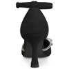 Allegra K Women's Rhinestones Bow Ankle Buckle Strap Stiletto Heel Pumps - 4 of 4