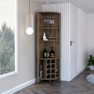 Gulches Wine and Cup Storage Unit 8 Built in Wine Racks 4.4'', 3 Main Shelves and 2 Lateral Shelves, Expandable with Collection Items - 1 of 4