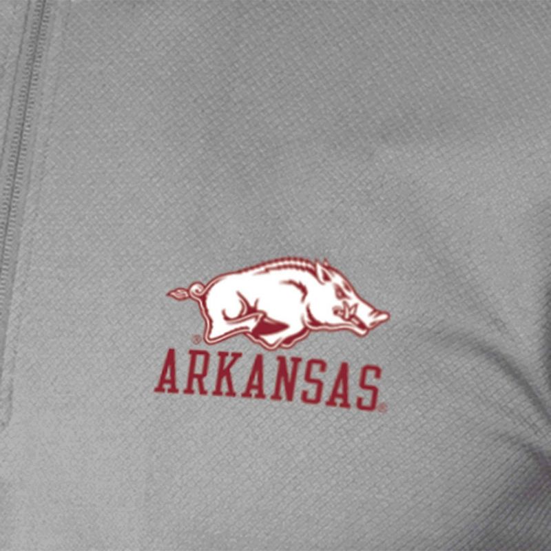 NCAA Arkansas Razorbacks Men&#39;s Gray 1/4 Zip Sweatshirt, 3 of 4