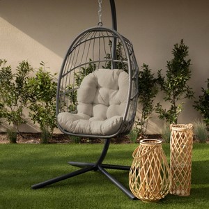 44" x 27" x 4" Sunbrella Outdoor Egg Chair Cushion - Sorra Home - 1 of 3